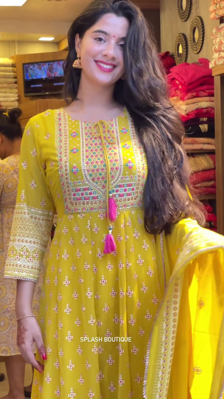 Ethnic Motifs Embroidered Regular Kurta with Trouser & Dupatta sale - Image 2