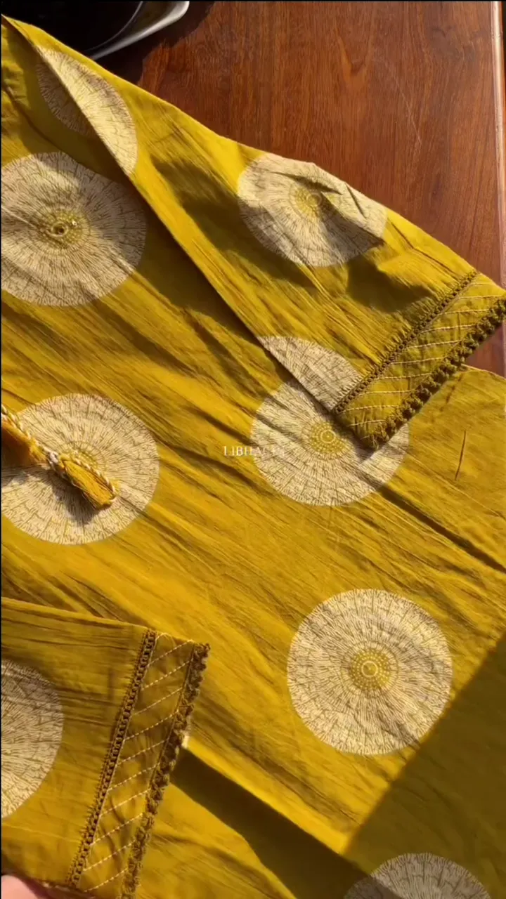 Premium Cotton Suit Set – Yellow - Image 2