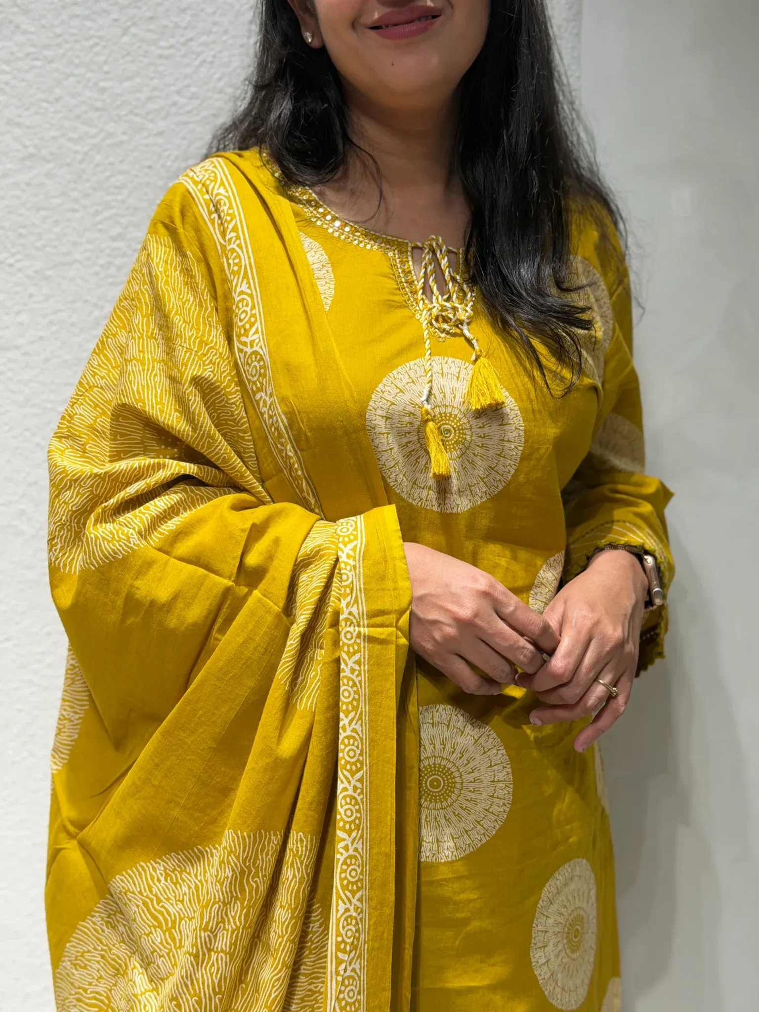 Premium Cotton Suit Set – Yellow - Image 6