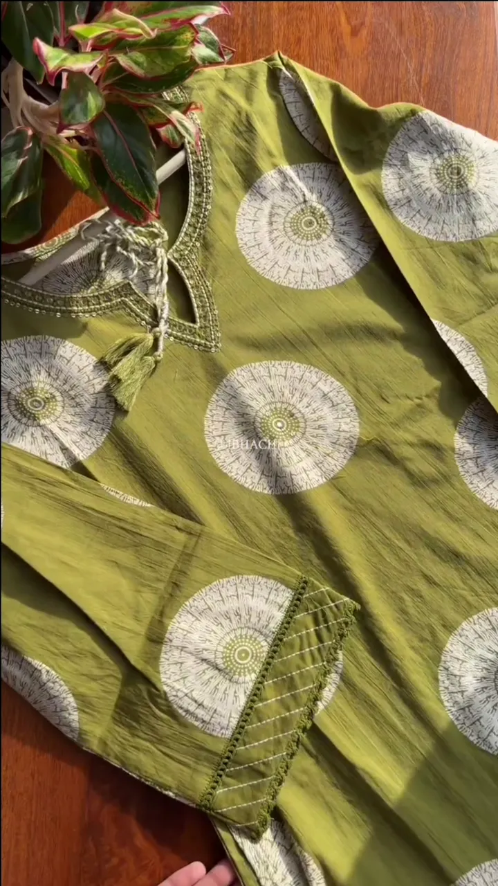 Premium Cotton Suit Set – Green